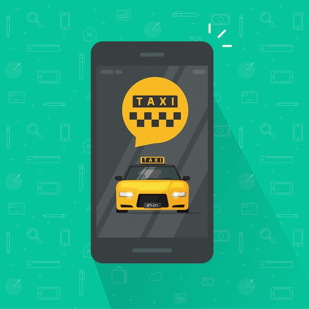 Servizio taxi su cellulare o cellulare