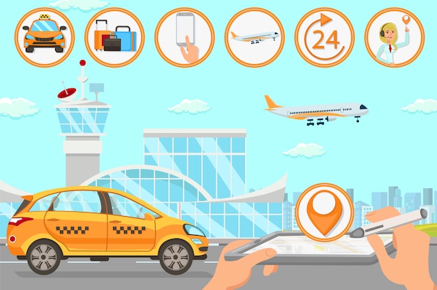 Taxi services in airport