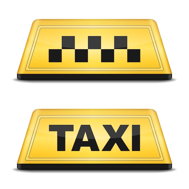 Taxi sign, vector eps10 illustration