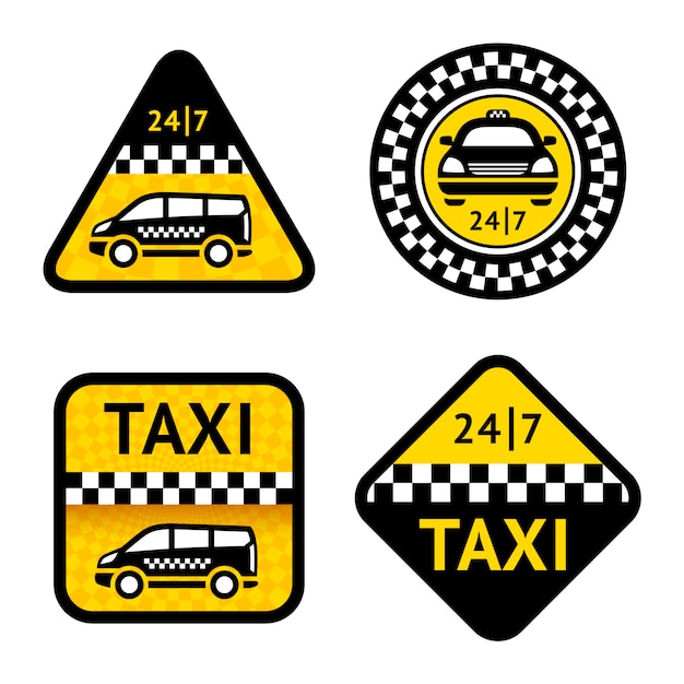 Taxi - stel vier labels in