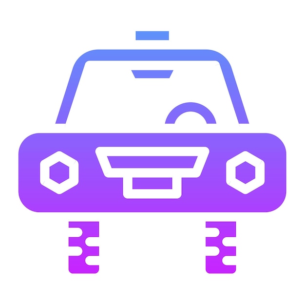 벡터 운송 아이콘 세트의 택시 터 아이콘 일러스트레이션