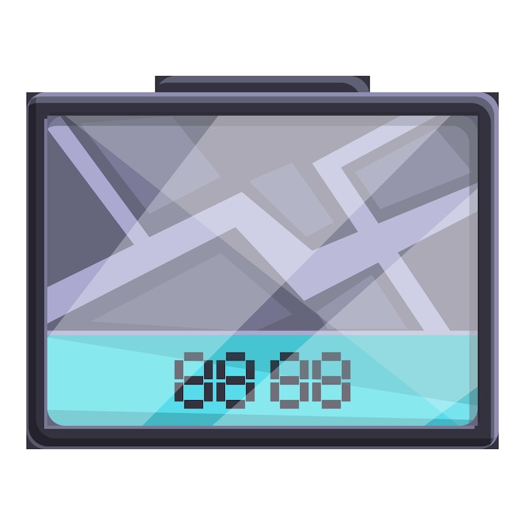 Vector taximeter monitor icon cartoon of taximeter monitor vector icon for web design isolated on white background