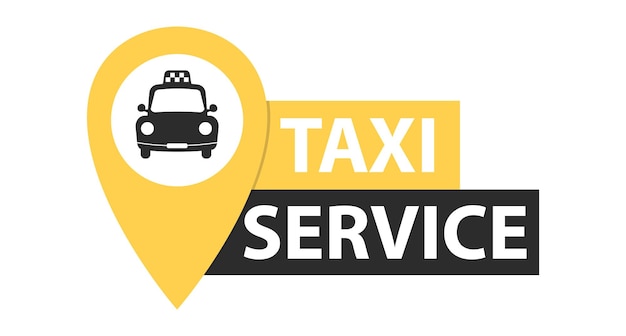 Taxiservice-logo. vectorillustratie