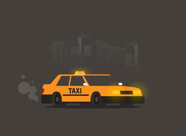 Taxiservice Smartphone platte vectorillustratie