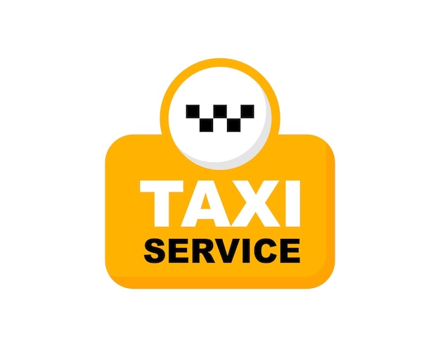 Taxiservicebadge taxibord gele sticker van taxibelservice