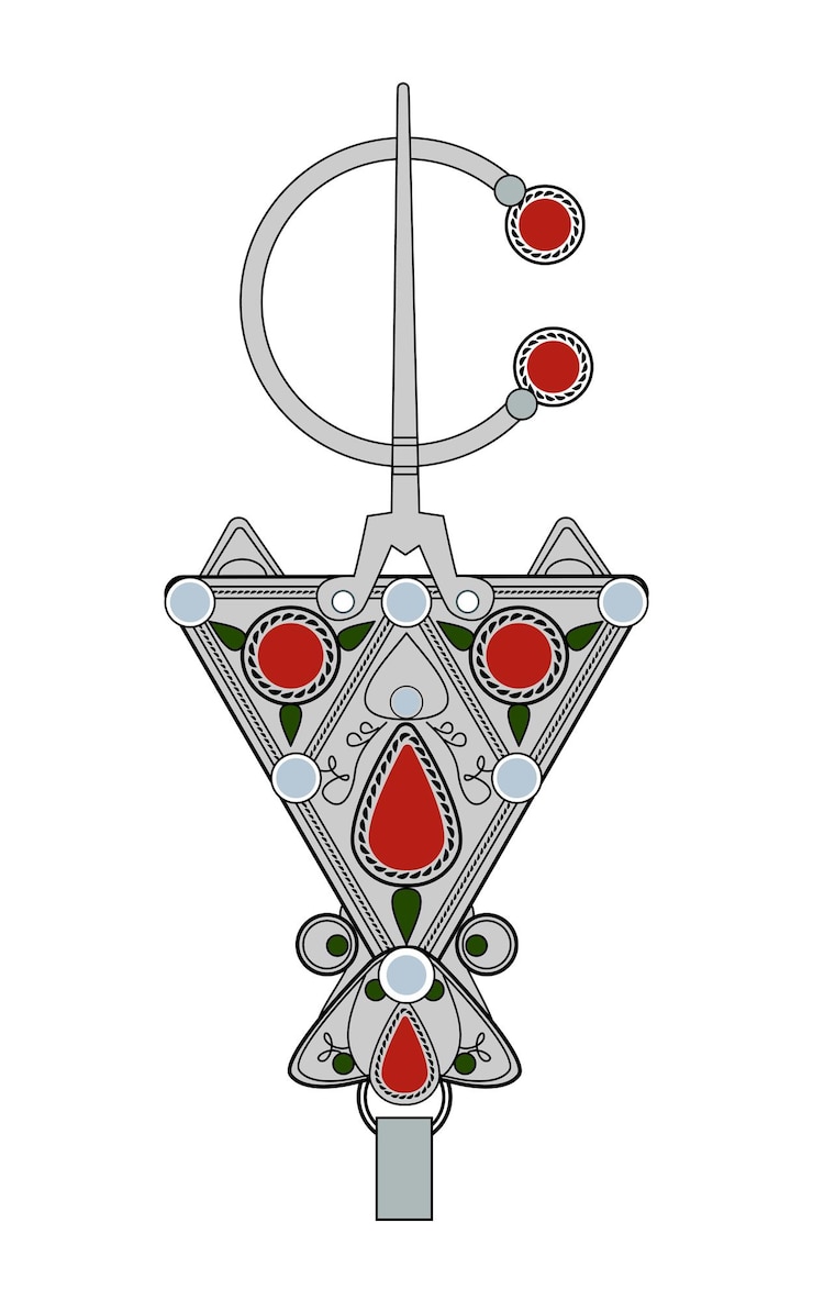 वेक्टर tazerzit amazigh jewelry