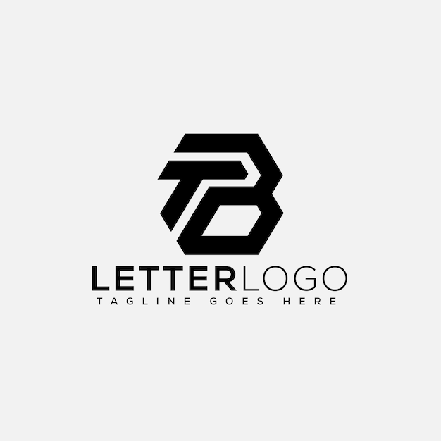 Vettore elemento di branding grafico vettoriale del modello di progettazione del logo tb