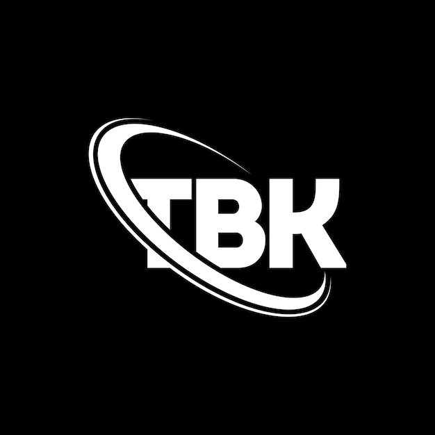 Vector tbk logo tbk letter tbk letter logo ontwerp initialen tbk logo gekoppeld aan cirkel en hoofdletters monogram logo tbk typografie voor technologie bedrijf en vastgoed merk