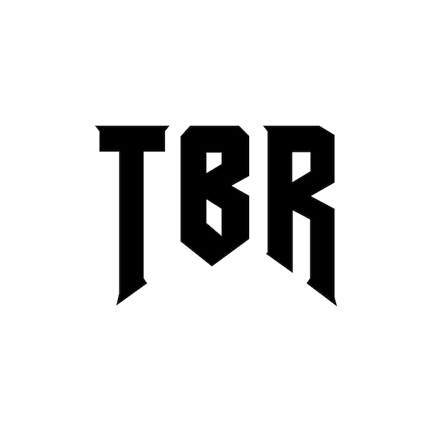 テクノロジー会社 TBR のロゴデザイン 黒と白の色の組み合わせ TBR ロゴ TBR ベクトル TBR デザイン TBR アイコン TBR アルファベット TBR タイポグラフィー ロゴデザイン