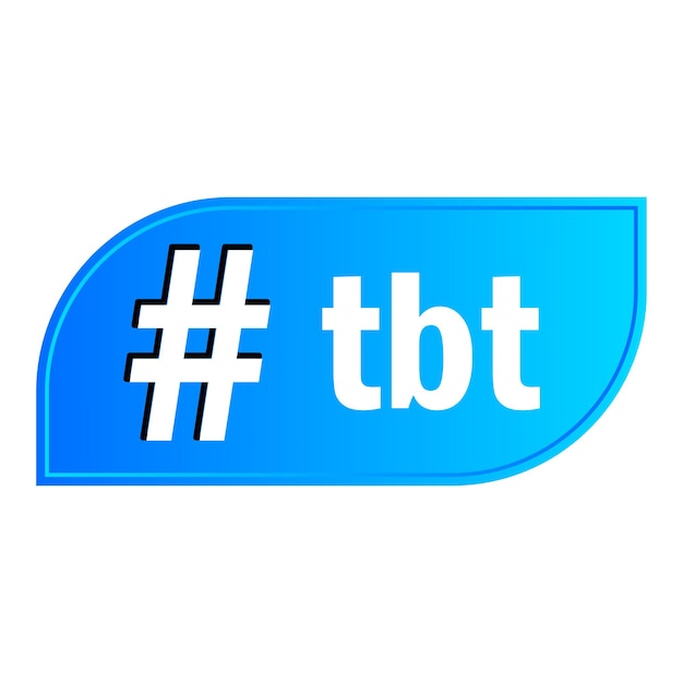 Tbt hashtag donderdag throwback symbool Vector illustratie EPS 10 Voorraadbeeld