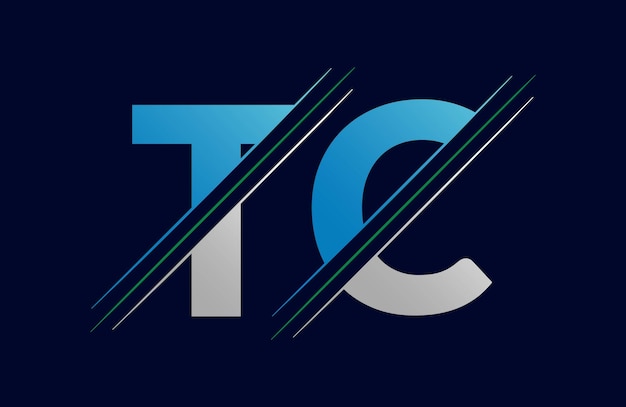 TC 글자 로고 디자인 터 템플릿