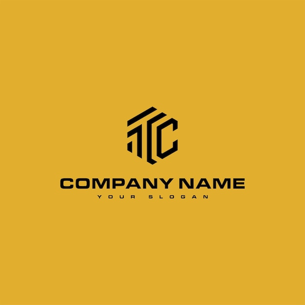 Vettore design del logo tc