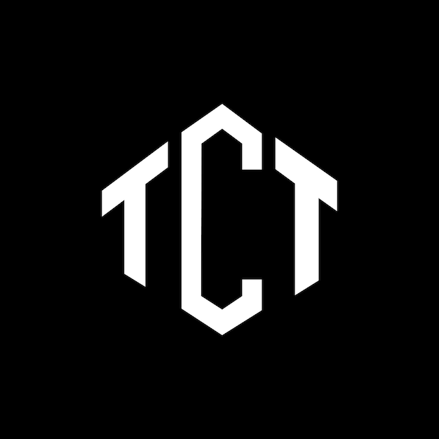 TCT letter logo ontwerp met veelhoek vorm TCT veelhoek en kubus vorm logo ontwerp TCT zeshoek vector logo sjabloon witte en zwarte kleuren TCT monogram bedrijf en vastgoed logo