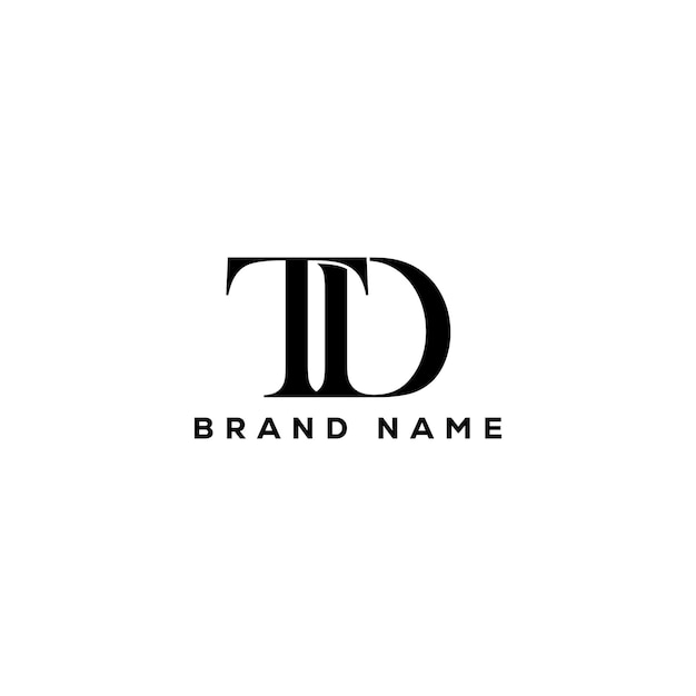 Вектор Дизайн букв логотипа td бизнес и недвижимость монограмма логотипа векторный шаблон