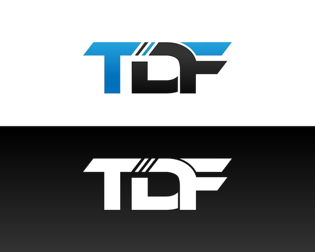Premium Vector Tdf initial abstract letter logo design template