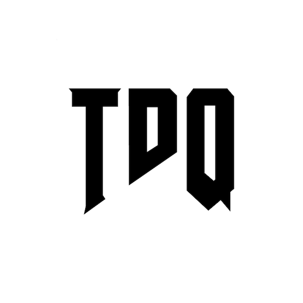 TDQ letter logo ontwerp voor technologiebedrijf TDQ logo ontwerp zwarte en witte kleurencombinatie TDQ logo TDQ vector TDQ ontwerp TDQ icoon TDQ alfabet TDQ typografie logo ontwerp