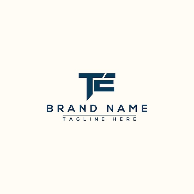 Элемент векторного графического брендинга шаблона логотипа TE