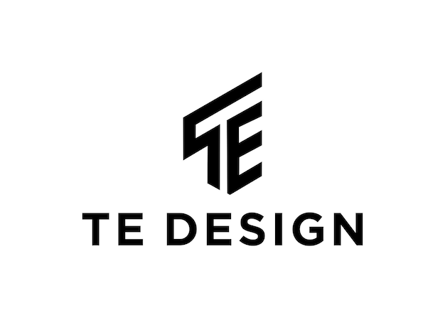 te logo design vector illustration