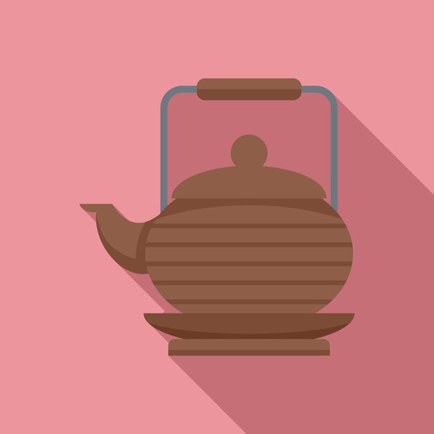 Vector tea ceremony teapot icon flat illustration of tea ceremony teapot vector icon for web design