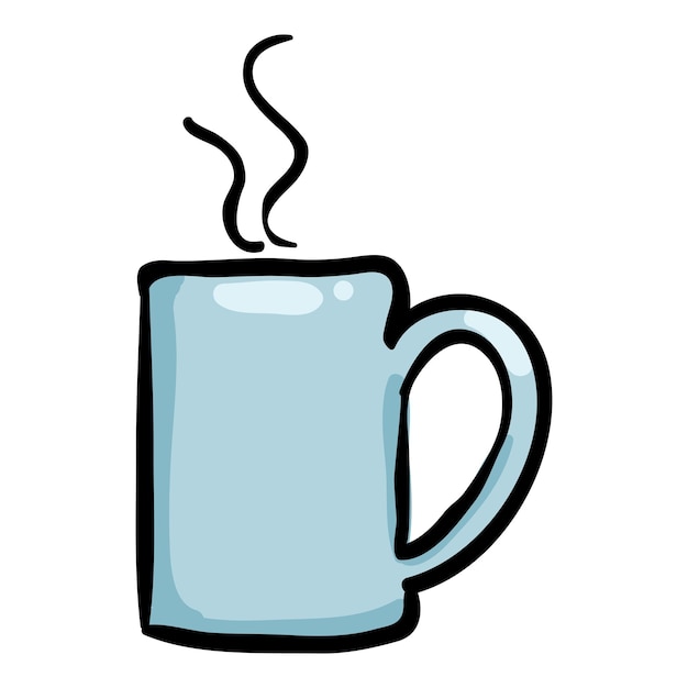 Vettore iconica di un doodle disegnato a mano per una tazza di tè