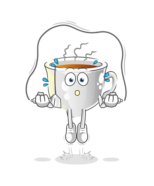 Tea cup jump rope exercise. character vector