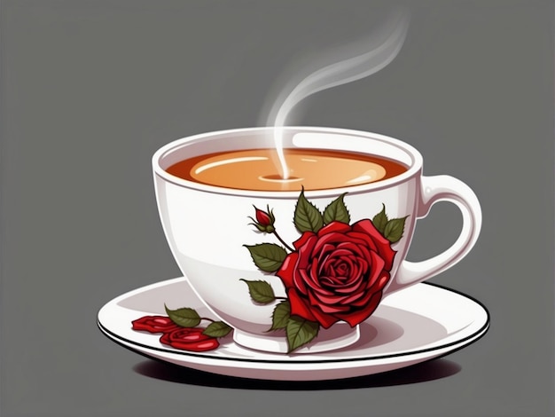Tea Cup Of Love Vector