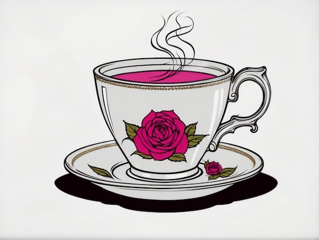 Tea Cup Of Love Vector