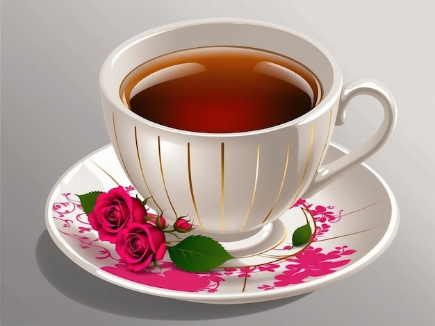 Tea Cup Of Love Vector