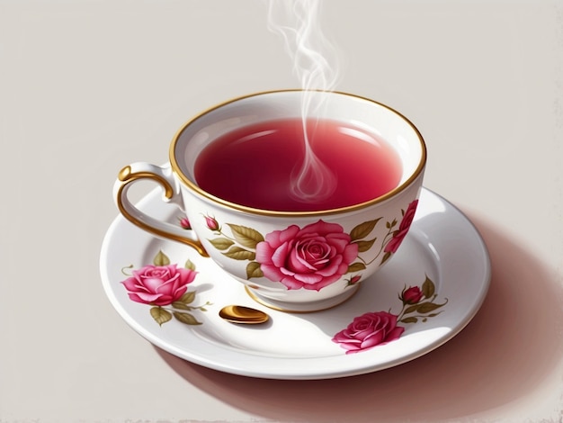 Tea Cup Of Love Vector