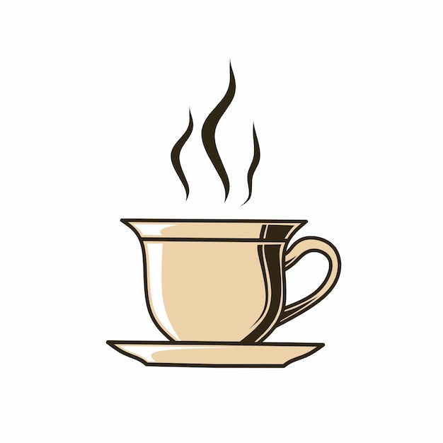векторный дизайн чашки чая