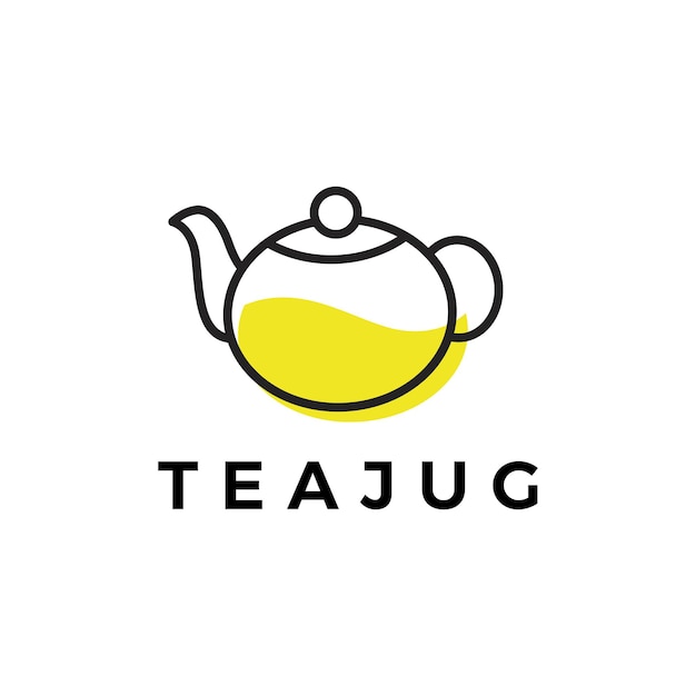 Tea jug logo template