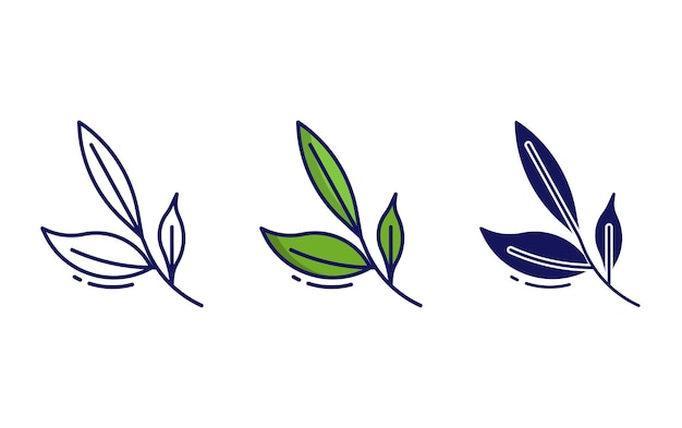 tea leaves vector icon