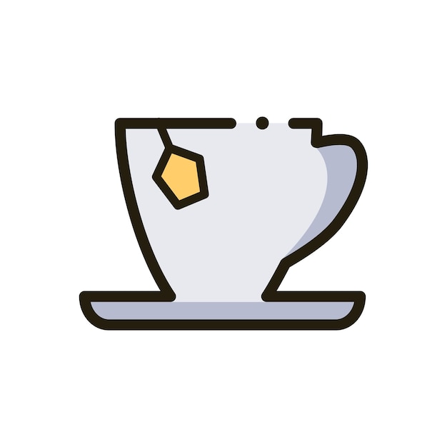 tea mug icon design vector template