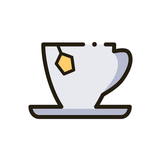 Tea mug icon ontwerp vector sjabloon