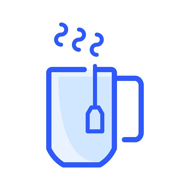 Tea mug icon ontwerp vector sjabloon