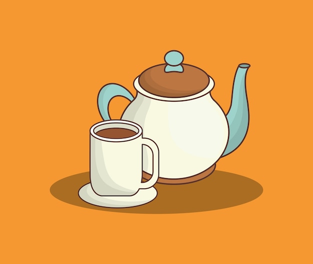 tea pot and coffee mug 