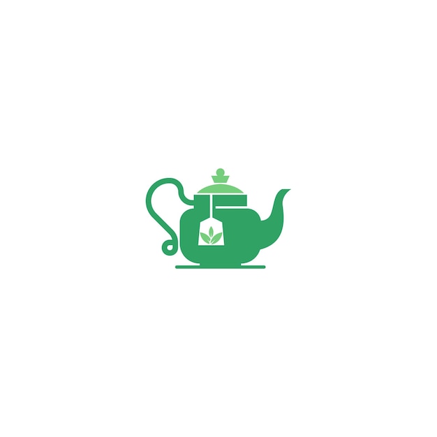 Tea pot icon design template illustration