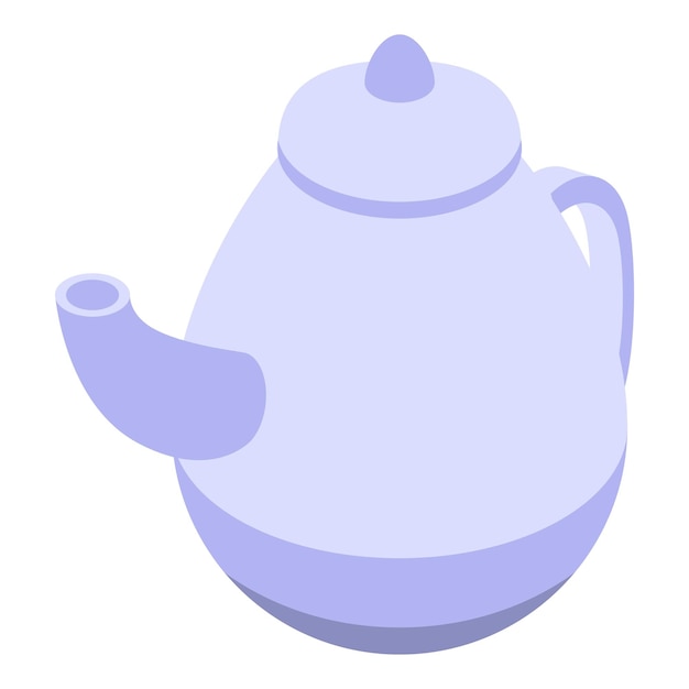 Vector tea pot icon isometric of tea pot vector icon for web design isolated on white background