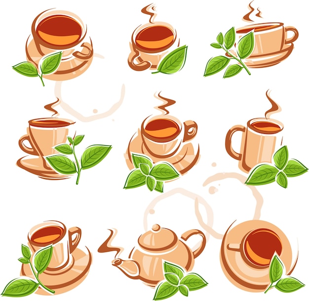 Tea set Vector