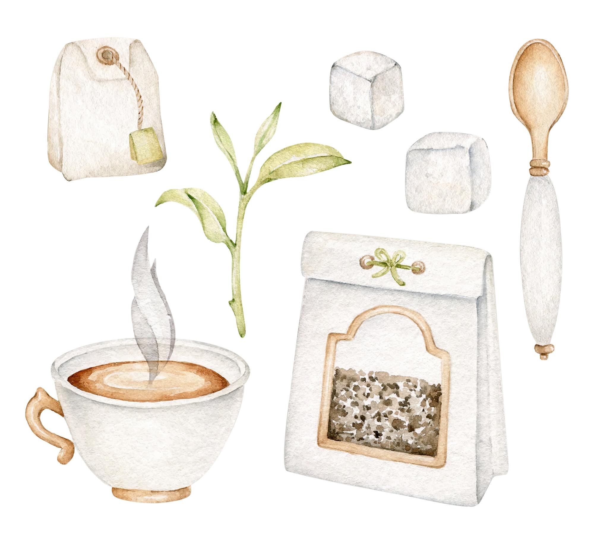 Premium Vector | Tea set