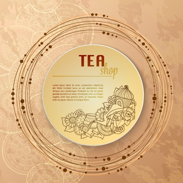 Vector tea shop background design