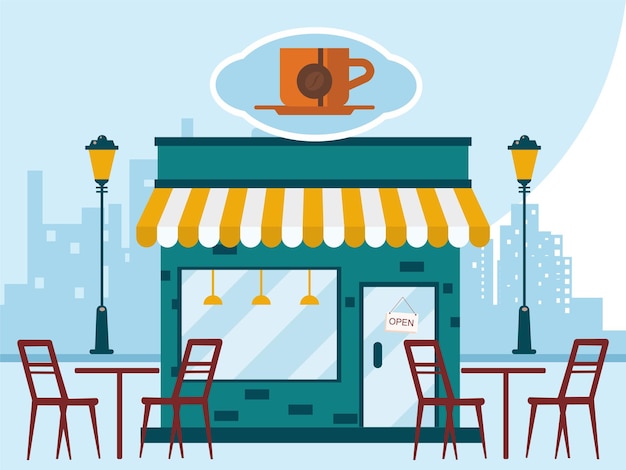 Tea Stall Concept Illustratie Stijlvol en Mooi