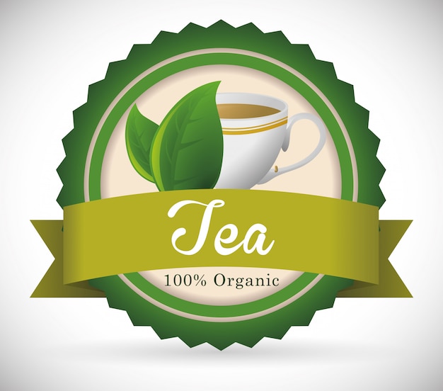 Tea time badge design