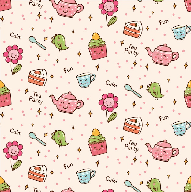 tea time seamless background