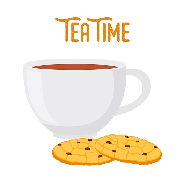 Tea time with oat cookies