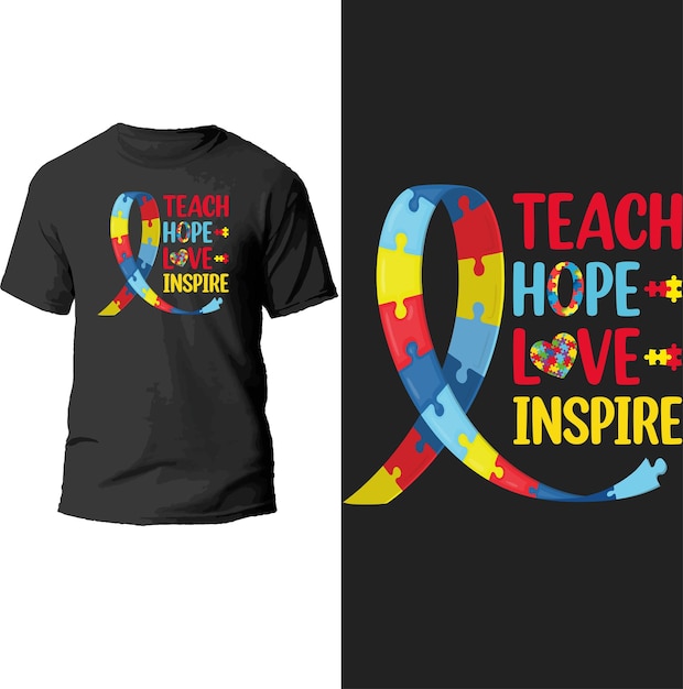 teach hope love inspire t shirt design.