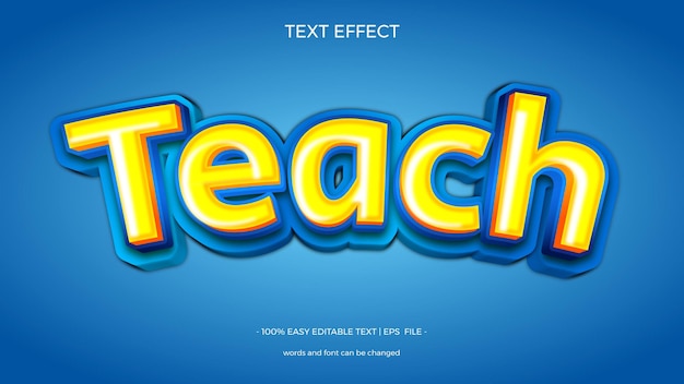 Teach text effect