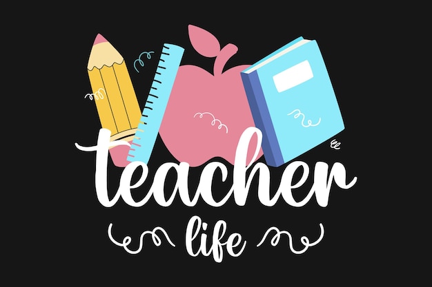 Vector teacher day vector tshirt design