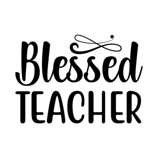 Teacher lettering premium vector design