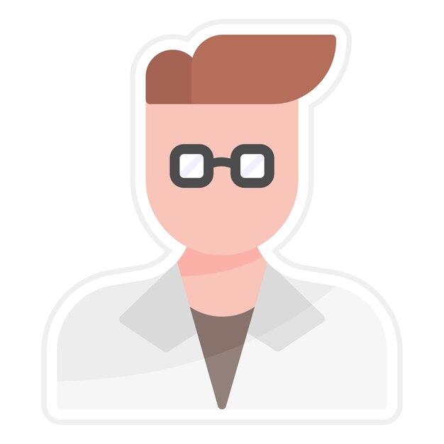 Vector teacher male flat illustration